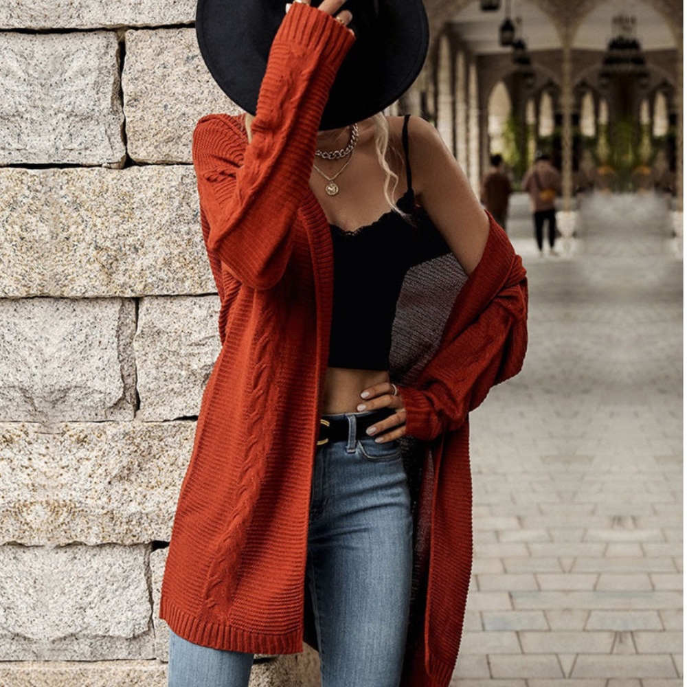 NWT The Jetset Diaries | Heart Out Cable Knit Cardigan | Small